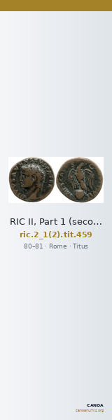 RIC II, Part 1 (second edition) Titus 459 — CANOA