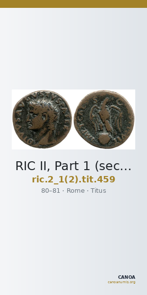 RIC II, Part 1 (second edition) Titus 459 — CANOA