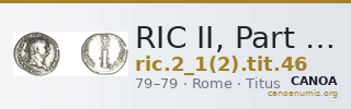 RIC II, Part 1 (second edition) Titus 46 — CANOA