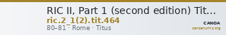RIC II, Part 1 (second edition) Titus 464 — CANOA