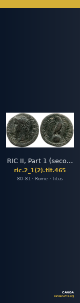 RIC II, Part 1 (second edition) Titus 465 — CANOA