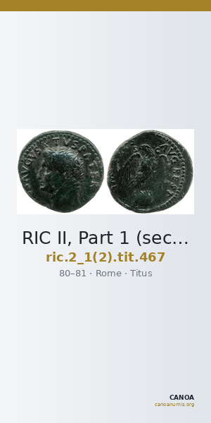 RIC II, Part 1 (second edition) Titus 467 — CANOA