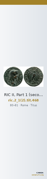 RIC II, Part 1 (second edition) Titus 468 — CANOA
