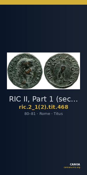 RIC II, Part 1 (second edition) Titus 468 — CANOA