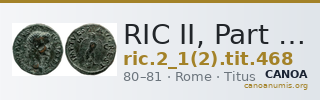 RIC II, Part 1 (second edition) Titus 468 — CANOA