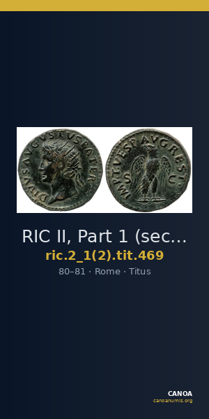RIC II, Part 1 (second edition) Titus 469 — CANOA