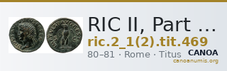 RIC II, Part 1 (second edition) Titus 469 — CANOA