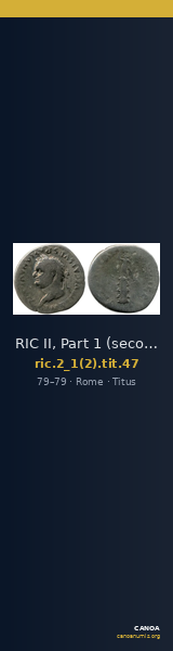 RIC II, Part 1 (second edition) Titus 47 — CANOA