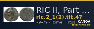 RIC II, Part 1 (second edition) Titus 47 — CANOA