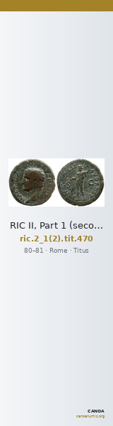 RIC II, Part 1 (second edition) Titus 470 — CANOA