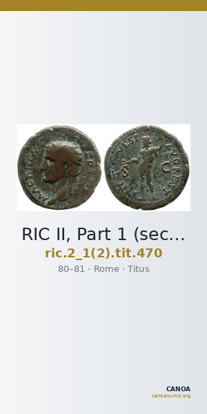 RIC II, Part 1 (second edition) Titus 470 — CANOA