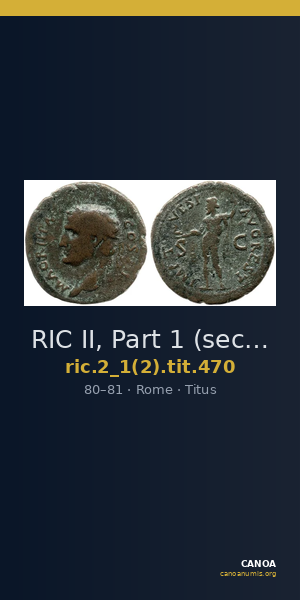 RIC II, Part 1 (second edition) Titus 470 — CANOA