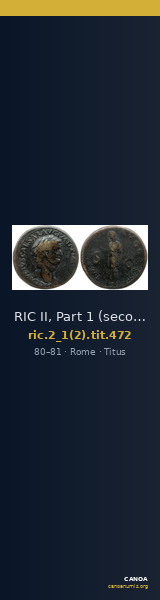RIC II, Part 1 (second edition) Titus 472 — CANOA