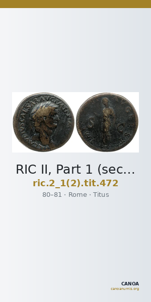 RIC II, Part 1 (second edition) Titus 472 — CANOA