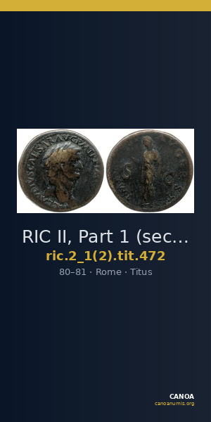 RIC II, Part 1 (second edition) Titus 472 — CANOA