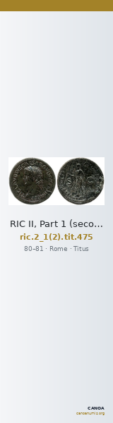 RIC II, Part 1 (second edition) Titus 475 — CANOA