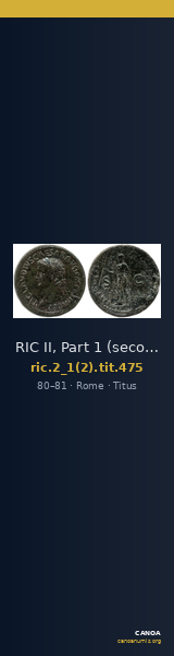 RIC II, Part 1 (second edition) Titus 475 — CANOA