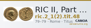 RIC II, Part 1 (second edition) Titus 48 — CANOA
