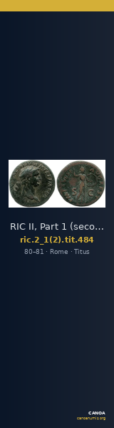 RIC II, Part 1 (second edition) Titus 484 — CANOA