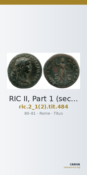 RIC II, Part 1 (second edition) Titus 484 — CANOA