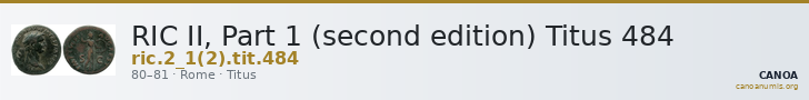 RIC II, Part 1 (second edition) Titus 484 — CANOA