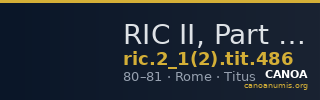 RIC II, Part 1 (second edition) Titus 486 — CANOA