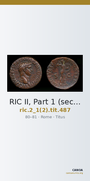 RIC II, Part 1 (second edition) Titus 487 — CANOA