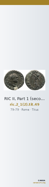 RIC II, Part 1 (second edition) Titus 49 — CANOA