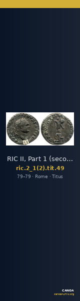 RIC II, Part 1 (second edition) Titus 49 — CANOA