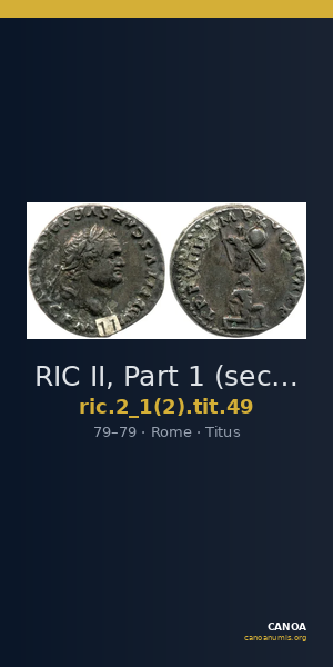 RIC II, Part 1 (second edition) Titus 49 — CANOA