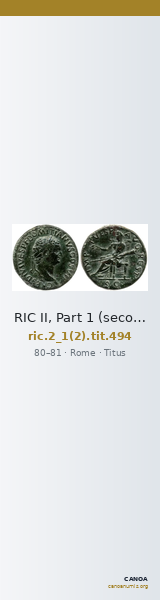 RIC II, Part 1 (second edition) Titus 494 — CANOA