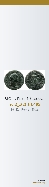 RIC II, Part 1 (second edition) Titus 495 — CANOA