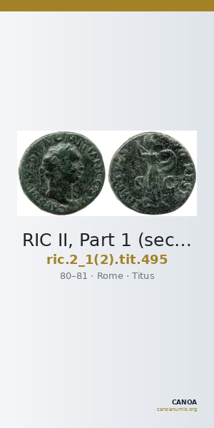 RIC II, Part 1 (second edition) Titus 495 — CANOA