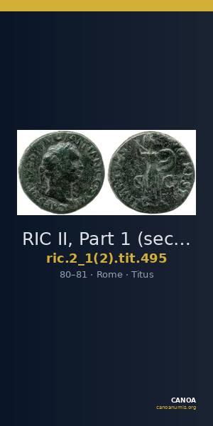 RIC II, Part 1 (second edition) Titus 495 — CANOA