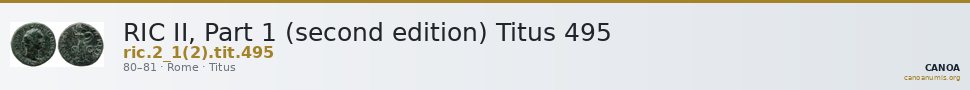 RIC II, Part 1 (second edition) Titus 495 — CANOA