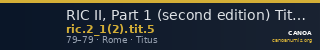 RIC II, Part 1 (second edition) Titus 5 — CANOA