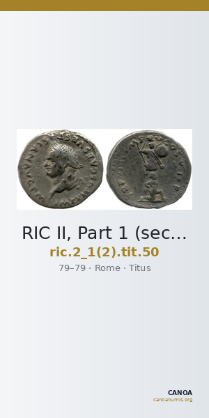 RIC II, Part 1 (second edition) Titus 50 — CANOA