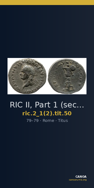 RIC II, Part 1 (second edition) Titus 50 — CANOA