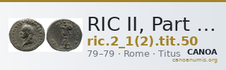 RIC II, Part 1 (second edition) Titus 50 — CANOA