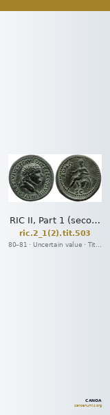 RIC II, Part 1 (second edition) Titus 503 — CANOA