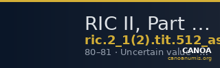 RIC II, Part 1 (second edition) Titus 512 (as) — CANOA