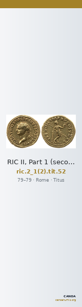 RIC II, Part 1 (second edition) Titus 52 — CANOA