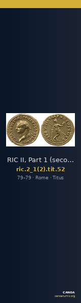 RIC II, Part 1 (second edition) Titus 52 — CANOA