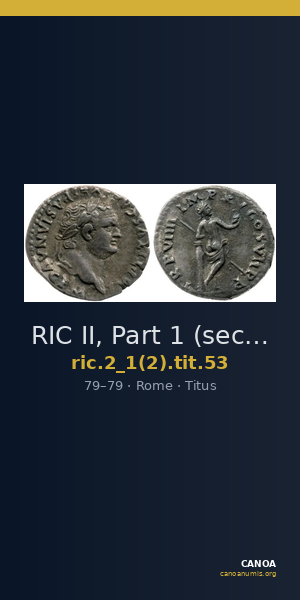 RIC II, Part 1 (second edition) Titus 53 — CANOA