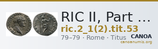 RIC II, Part 1 (second edition) Titus 53 — CANOA