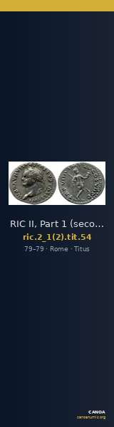 RIC II, Part 1 (second edition) Titus 54 — CANOA