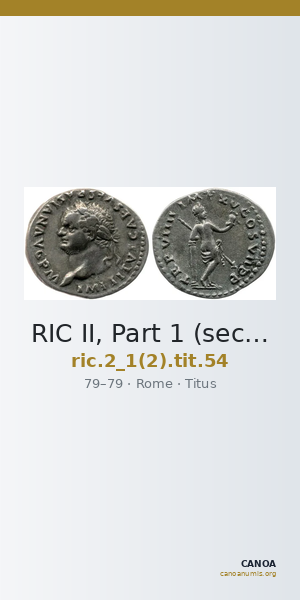 RIC II, Part 1 (second edition) Titus 54 — CANOA