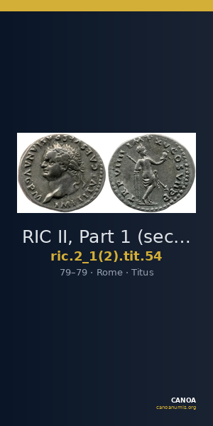 RIC II, Part 1 (second edition) Titus 54 — CANOA