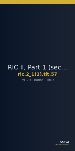 RIC II, Part 1 (second edition) Titus 57 — CANOA