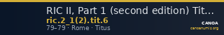RIC II, Part 1 (second edition) Titus 6 — CANOA